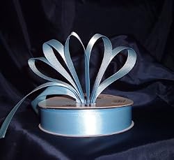 Ribbon - Satin Ribbon- 7/8" Double Face 50 Yards (150 FT) - Light Blue - Sewing - Craft - Wedding Favors