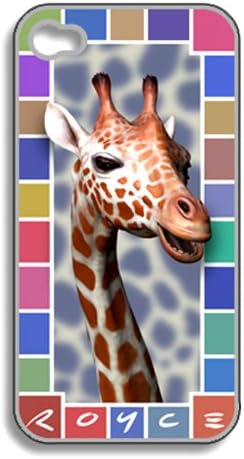 3D Apple iPhone 4 4S Protective Skin Hard Case Back Cover With 3-D "Giraffe" Wildlife Art By Royce B McClure: Screen Protector Film Included