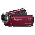 Panasonic HDC-SD80EG9R Full HD Camcorder (SD-Kartenslot, 34-fach opt. Zoom, 6,7 cm (2.6 Zoll) Touch-Display, Bildstabilisator) rot