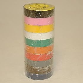 JVCC E-Tape-Pack Electrical Tape Rainbow Pack: 3/4 in. x 22 yds. (Rainbow Pack Colors)