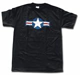 Vintage Distressed Logo WW II Air Force Mens Black T Shirt SMALL thru 5X