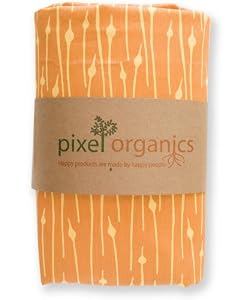 Pixel Organics Organic Crib Fitted Sheet in "Stalk of Wheat"
