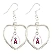 Los Angeles Angels Mini Baseball Heart Earrings