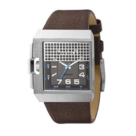 Diesel DZ1309 Gents Grey Dial Brwon Leather Strap Watch
