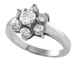 Stainless Steel Elegant Gem Set CZ Ring