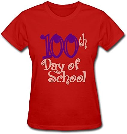 Onleya Women's 100th Day Of School Logo T-shirt L Red