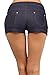 Yelete Women's Casual Summer Stretchy Jegging Shorts (Small, Navy)