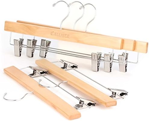Calliger - Deluxe Skirt, Pant, and Slack Hangers - Pack of 5, Pick Your Color- 100% Satisfaction Guaranteed! (Aromatic Cedar)