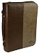 Brown/Tan w/Fish - Two-Tone LuxLeath. Bible Cover