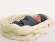 Cocooi Babywrap Newborn Baby Swaddle and Matching Hat, 100% Merino, Navy Stripe Cocooi Babywrap Newborn Baby Swaddle and Matching Hat, 100% Merino, Navy Stripe