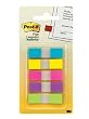 Portable Flag Packs, 20 ea. Assorted Bright Colors, 1/2 x 1 3/4, 100/Pack (MMM6835CB) Category: Flags and Dispensers