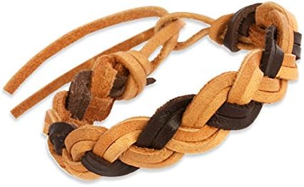 Teenie Weenie leather bracelet for children,brown plaited, leather bracelet genuine leather LAC128BK