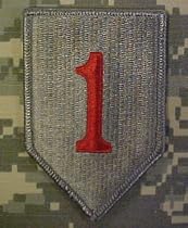 1st Infantry Division ACU Patch With Red "1"
