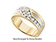 Stunning Mens 2-Tone Diamond Wedding Band 1/2 CTW.