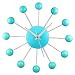 Round Spider Clock - Turquoise