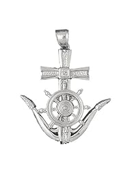 Clevereves 14K White Gold Pendant Anchor 11.2 - Gram(s)