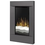 Dimplex Electraflame Wall Mount Electric Fireplace with Rectangular Trim in Gunmetal