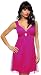 Fuchsia Strap Gathered Rhinestone Evening Prom Dress