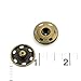 60 Sets of Sew-on Snaps, 21mm, Antique Brass