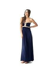 Strapless Metallic/Rayon/Spandex Maxi Dress 