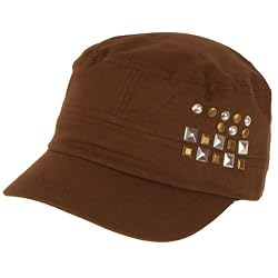 New Metal Castro GI Military Cadet Lined Hat Cap Brown