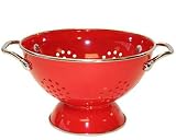 Calypso Basics 1.5 Quart powder coated  Colander, Red