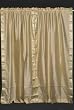 Pair Golden Silk Indian Sari Curtains Drapes Panels Custom made