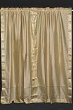 Pair Golden Silk Indian Sari Curtains Drapes Panels Custom made