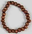 Natural Wood Bead Stretch Bracelet