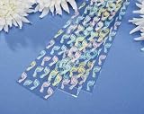 Baby Shower Pretzel Rod, Treat or Party Favor Bags with Pastel Baby Feet - Package of 20
