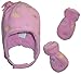 N'Ice Caps Girls Sherpa Lined Micro Fleece Set with Flowers Embroidery