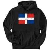 Sweatshirt Black  Dominican Republic Vintage - Retro / Destroyed  Flag