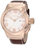 Invicta 1137 Cordoue cadran blanc en cuir brun montre hommes