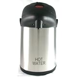 Airpot/flask 2.5 litre HOT WATER Inscribed stainless steel.