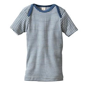 Ribbed Cotton T-shirt, 86-92 (1-2 yrs), blue stripes