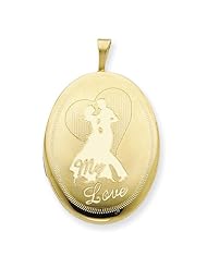 1/20 Gold Filled 20mm My Love With Couple Oval Locket