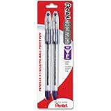 Pentel R.S.V.P. Ballpoint Pen, Fine Line, Violet Ink, 2 Pack  (BK90BP2V)