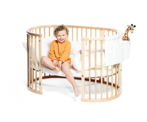 Baby: Stokke Sleepi Crib/Junior Bed System II w/ Mattresses Finish. Natural