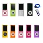 Silicone Case/Skin/Protector/Cover for Apple iPod Nano 4G 4th Generation Chromatic 8GB 16GB + LCD Screen Protector + Neckstrap/Lanyard (Many Colors Available)