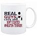 Mug White " Real guys love a Soft Coated Wheaten Terrier " Dogs
