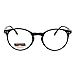 Round Keyhole Thin Plastic Horn Rim Tri-focal Progressive Reader Eyeglasses Black Stripe 2.0