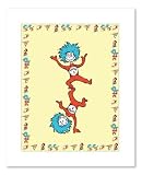 Dr. Seuss Thing 1 and Thing 2 Character Bordered Petite Yellow Print 5