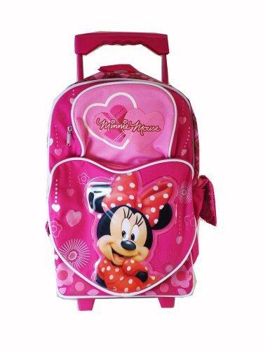 Disney Minnie Mouse Sweet Love - Large 16" Rolling Luggage Backpack