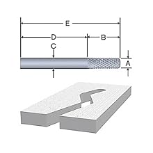 Bosch 85619 1/4-Inch Diameter 3/4-Inch Cut Solid Carbide Fiberglass Bur Router Bit 1/4-Inch Shank With Bearing