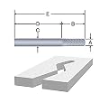 BOSCH 85619 1/4-Inch Diameter 3/4-Inch Cut Solid Carbide Fiberglass Bur Router Bit 1/4-Inch Shank With Bearing