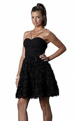 Short Crystals Crystal Applique Lace Beaded Chiffon/Taffeta/Tulle Evening Dress 