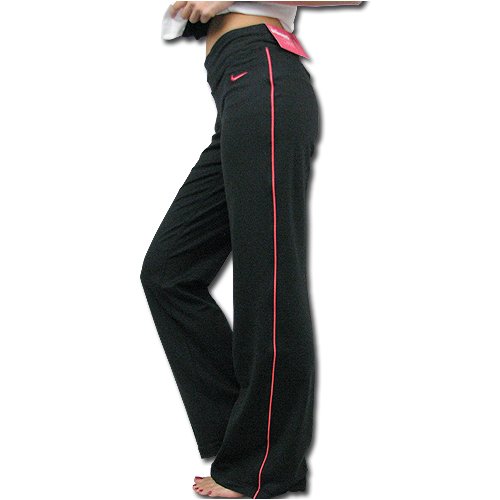 NIKE ナイキ DRI-FIT ワークアウトニットロングパンツ《レディース：ブラック/ピンク》ジム・フィットネス・ランニング 356015-020