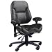 BodyBilt J2502 Black Ultraleather High Back Thoracic Support Task Ergonomic Chair with Arms, 22" Length x 21.50" Width Backrest, 23" Width Seat, Grade 4