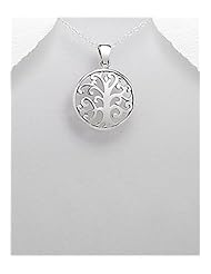 Tree Pendant Necklace In 92.5 Sterling Silver