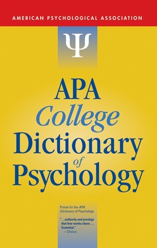 apa college dictionary of psychology